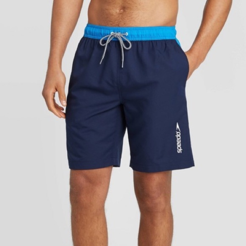 Speedo Men's 9" Marina Long Volley‎ Swim Trunks SZ SM